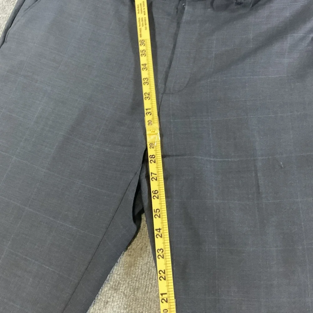 Lauren Ralph Lauren 100% Wool Dress Pants 42x30 Gray Natural Stretch Flat Front